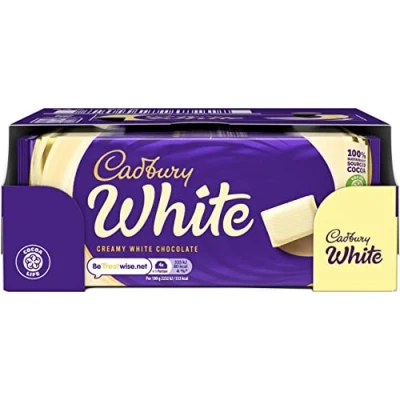 Image of Cadbury Creamy White Chocolate Bar, 90 g, (Pack of 24)