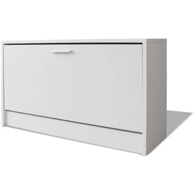 Image of vidaXL Desk with Drawer and Cabinet White 100x40x73 cm