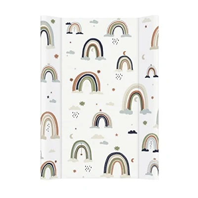 Image of Rotho Babydesign Wedge Changing Pad, 0+ Months, Boho Rainbow, 70 x 50 cm white, 20099 0010 DI01