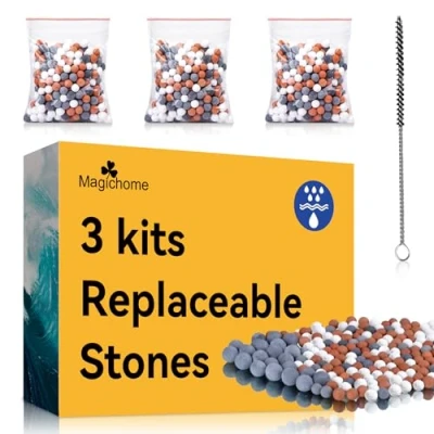 Image of Magichome 3 Packs Negative Ion Mineral Balls Replacement for Hard Water Filteration, Remove Chlorine, Bacteria and Other Impurities