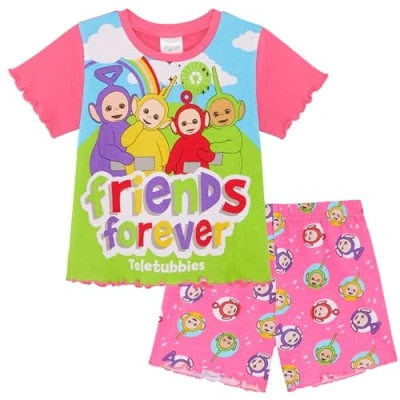 Image of Teletubbies Girls 100% Cotton Short Pyjamas 2 3 years