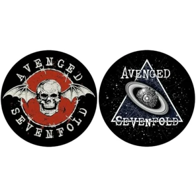Image of Avenged Sevenfold DJ SLIPMAT Felt Mat Waking The Fallen Eye Planet Set of 2