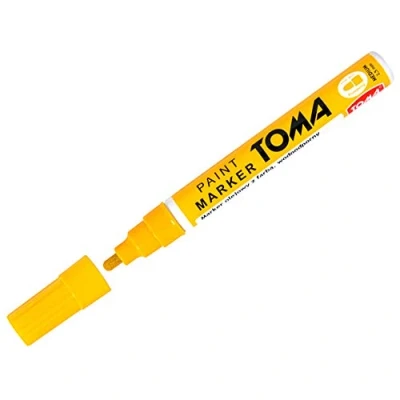 Image of SolaDirect Marker Pen Universal Waterproof Permanent Oil Based Paint for Car Tyres, Arts &amp; Crafts (Yellow)
