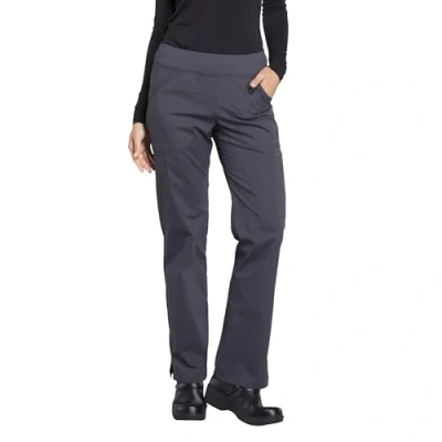 Image of Cherokee WW Professionals Mid Rise Straight Leg Pull on Cargo Pant