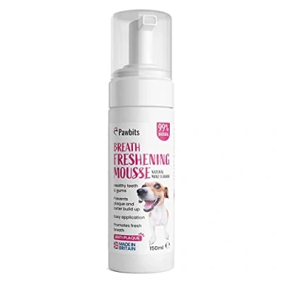 Image of Dog Breath Freshener Mousse Dogs Dental Foam Supports Healthy Gums &amp; Teeth Eliminate Bad Breath, Tartar, and Plaque Buildup with Mouthwash Fresh Safe Oral Hygiene for Your Pet