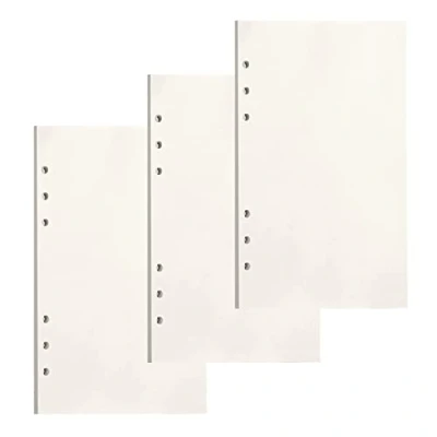 Image of PALUDO 3 Pack A6 Blank Refills Paper 135 Sheets/270 Pages Refillable Paper, 6 Ring Binder Planner Inserts Loose Leaf Punched Refill