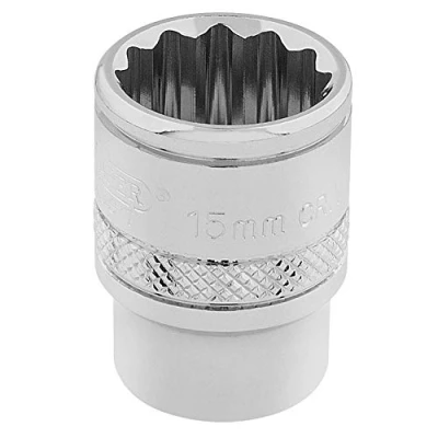 Image of Draper HI TORQ� 12 Point Socket, 3/8&quot; Sq. Dr., 15mm