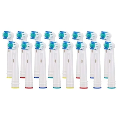 Image of Replacement Electric Toothbrush Heads Compatible with Oral B Braun Clean New (16 Pack)