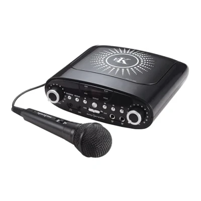 Image of Easy Karaoke EKG88B Portable Bluetooth Machine comes with 1 x microphone, Headphone socket and AUX for MP3 playback Black