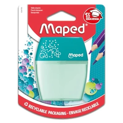 Image of Maped Shaker Manual Pencil Sharpener, Assorted Colours