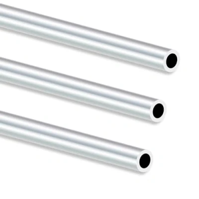 Image of iMeistek 6063 Aluminium Round Tube, 250mm Length 12mm OD 8mm ID Seamless Straight Tubing for Industrial, Decorative, Architectural (3PCS)