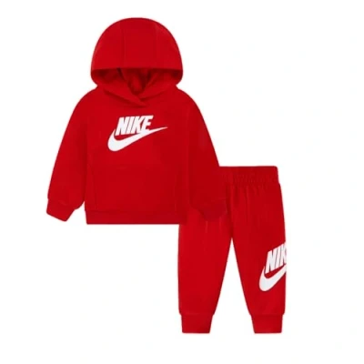 Image of NIKE Tracksuit consisting of Sweatshirt and Trousers with hoodie up kangaroo pockets embroidered logo adjustable waist