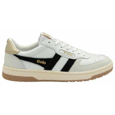 Image of Gola Hawk Womens Fashion Trainers in White Pink 4 UK