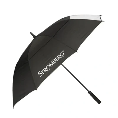 Image of Stromberg 62&quot; Clear Panel Double Canopy Golf Umbrella Windproof Resilient 62 Inch UV Protection Lightweight Trolley