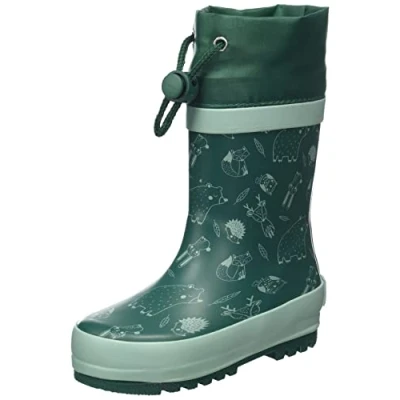 Image of Playshoes Unisex Kid&#039;s Gummistiefel Zugband Rain Boots, Forest Animals, 4.5 UK Child