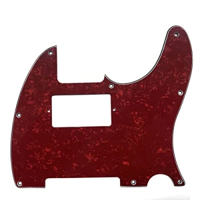 Image of KAISH 8 Hole Tele Guitar Humbucker Pick Guard TL Pickguard for Telecaster/Tele Made in USA/Mexico Red Pearl