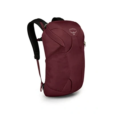 Image of Osprey Farpoint Fairview Travel Daypack Unisex Backpack Zircon Red O/S