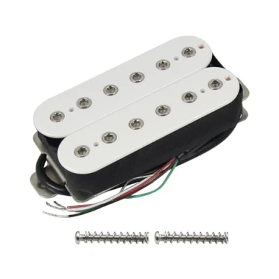 Image of FLEOR Alnico 5 Electric Guitar Bridge Pickup Double Coil Humbucker Pickups White