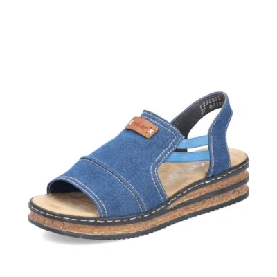 Image of Rieker 62982 12 Womens Sandals Blue