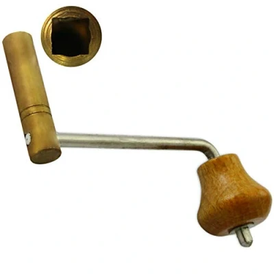 Image of Jewellers Tools 4.25mm Brass key WOODEN (GM/8) Crank for Grandfather Longcase Clock winding tool