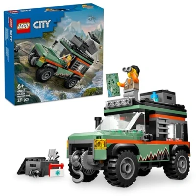 Image of LEGO City Off Road 4x4 Mountain Truck Toy Set Building Toys for 6+ Year Old Boys &amp; Girls Fun Gift Ideas Birthdays Holidays Incl. a Minifigure Accessories 60447