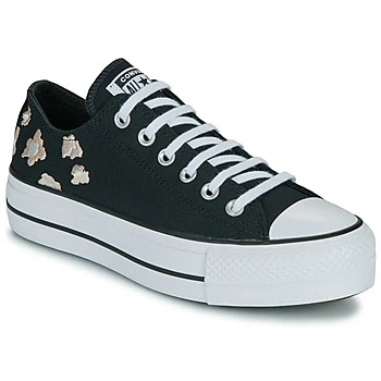 Image of Converse Chuck Taylor ALL STAR LIFT Trainers, Women&#039;s, Size: 3, Black/coastal dune/white Textile