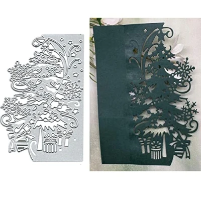 Image of Christmas Tree Frame Metal Die Cuts Dies Cutting, Cutting Cut Stencils DIY Scrapbooking Cards Decorative Embossing Paper for Album Card Making