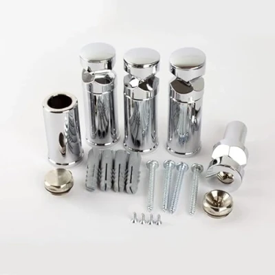 Image of Universal Chrome Brackets for Heated Towel Rails (Suitable Straight &amp; Curved Models)