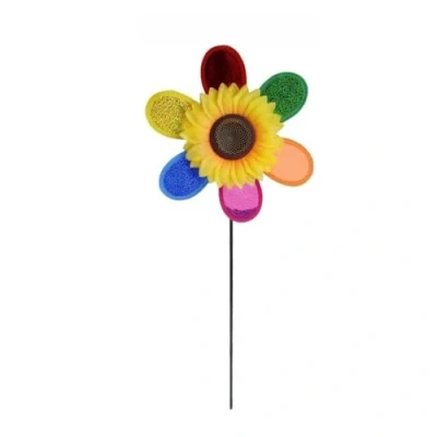 Image of TTTLLNN Colorful Sequins Windmill Spinner Home Garden Yard Decoration