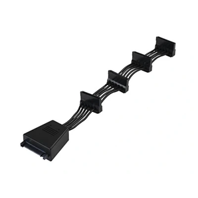 Image of SilverStone SST CP06 One to Four SATA Connectors Adapter Cable, two 2200µF capacitors