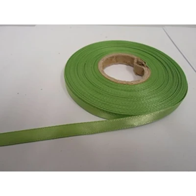 Image of 2 metres x 7mm Satin Ribbon Sage Light Green Double Sided 7 mm