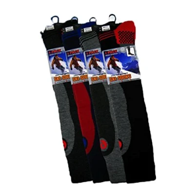 Image of Mens High Performance Long Winter Thermal Ski Socks/UK 6 11 Eur 39 45 (4 PAIRS ASSORTED)
