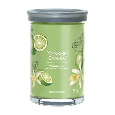 Image of Yankee Candle Signature Scented Vanilla Lime Large Tumbler with Double Wicks Soy Wax Blend Long Burning Perfect Gifts for Women