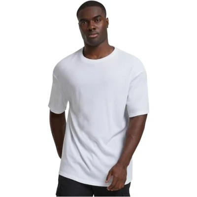 Image of Urban Classics Waffle Basic Tshirt, Men&#039;s, Size: 3XL, White
