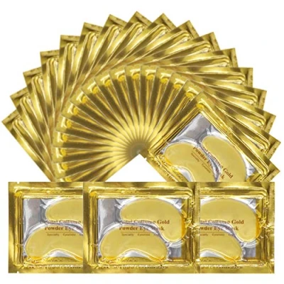 Image of Moulis 24K Gold Collagen Under Eye Masks Skincare, for Puffy Eyes, Anti Wrinkle Dark Circles, Aging Patches Treatment, Hydrating (25 Pairs)