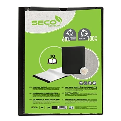 Image of Seco Db10 bk Display Book with 10 Pockets Black