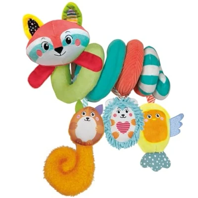 Image of Clementoni Baby Infant Toys Spiral Happy Animals New Born Gift, Early Development &amp; Activity Toys, Pushchair Stroller Pram Sensory Learning Toddler 0 Months, Years 17909