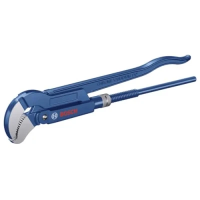 Image of Bosch Professional Corner Pipe Wrench (45 jaw Position, Chrome Vanadium Steel, Suitable for Pipes up to a Maximum of 60 mm or 2 3/8).