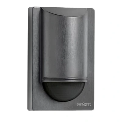 Image of Steinel is 2180 ECO Motion Detector, Anthracite, 180/12 m PIR Sensor, 350 W LED Switching Load, Wall Anti Creep Protection
