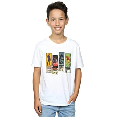 Image of Marvel Boys Comic Strips T Shirt White 12 13 Years