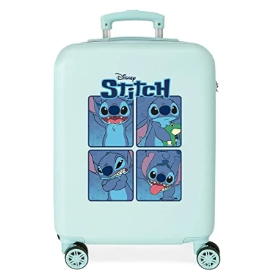 Image of Disney Adorable Stitch Moods Cabin Suitcase Hard ABS Side Combination Lock 4 Wheels Double Luggage Hand Luggage, Moods, Maleta cabina,