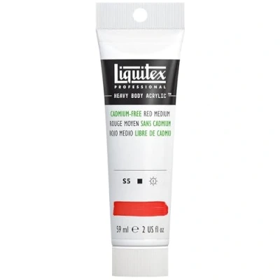Image of Liquitex 59 ml Professional Heavy Body Cadmium Free Acrylic Paint Tube, Medium Red
