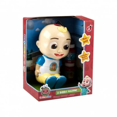 Image of RMS International Cocomelon JJ Design Bubble Maker Machine Blower With Solution Non Spill Childrens 3+ (96 0122)