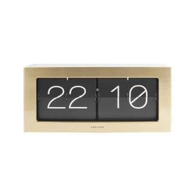 Image of Karlsson Modern Table Clocks KA5642GD, Metal, Gold, 4.2x35x35 cm
