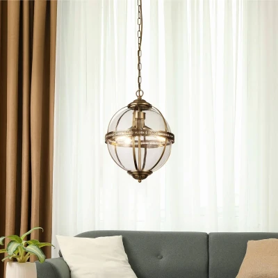 Image of Coronet 3 Light Pendant Chrome, Glass