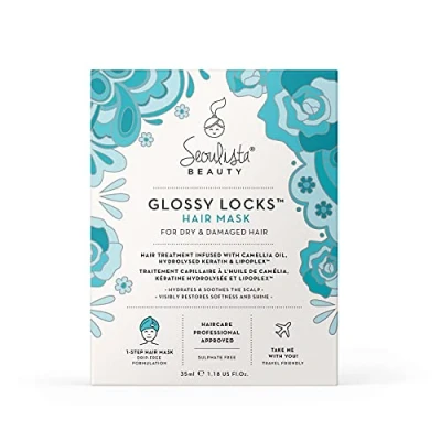 Image of Seoulista Beauty Glossy Locks hair Mask Nourish your and scalp Approved by care professionals Restoring damaged back