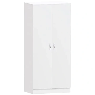 Image of Vida Designs Riano Wardrobe, With Shelf &amp; Hanging Rail Bedroom Storage Furniture (White, 2 Door)