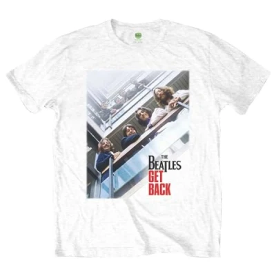 Image of Rock Off The Beatles &#039;Get Back Poster&#039; (White) T Shirt (as8, Alpha, xx_l, Regular, Regular)