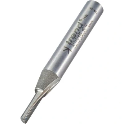Image of Trend Professional Eccentric Single Flute Router Cutter Bit, 1/4 Inch Shank, 3mm Cut Diameter &amp; 11mm Length, Tungsten Carbide Tipped, 2/15X1/4TC