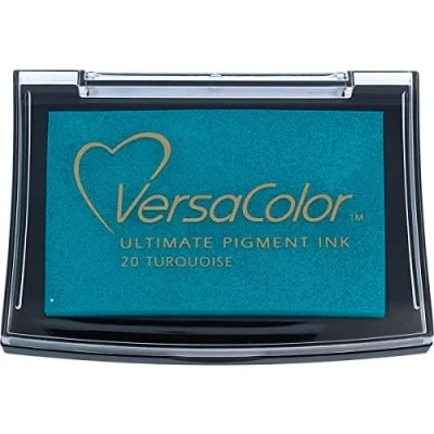 Image of Tsukineko VC020 Versacolor Pigment Ink Pad Turquoise,4 x 4 cm